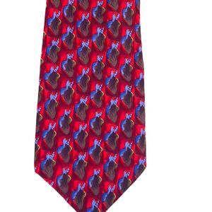 J Garcia 100% Silk Tie Guitar Print Jerry Garcia Grateful Dead Vintage 1996 60"L